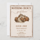 Nothing Fancy Just Love Photo QR Code Wedding   Einladung (Vorderseite)
