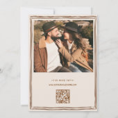 Nothing Fancy Just Love Photo QR Code Wedding   Einladung (Rückseite)