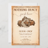 Nothing Fancy Just Love Photo QR Code Wedding   Einladung (Vorderseite)