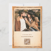 Nothing Fancy Just Love Photo QR Code Wedding   Einladung (Rückseite)