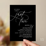 Nothing Fancy, Just Love, Romantic Wedding Dinner Einladung<br><div class="desc">Celebrate your love story with this elegant minimalist wedding invitation, designed with a refined sans font paired with delicate romantic elegant handwritten script. Perfect for couples who love modern romance, soft neutrals, and timeless typography, "Nothing Fancy, Just Love". Perfect for couples extending their joyous occasion, this invitation exudes sophistication with...</div>