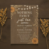 Nothing Fancy Just Love Rustic Boho Wedding Einladung