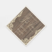 Nothing Fancy Just Love Rustic Wedding Serviette (Ecke)