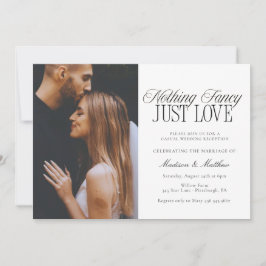 Nothing Fancy Just Love Wedding Invitation Einladung