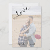 Nothing Fancy Just Love, Wedding, Script, Simple Einladung (Rückseite)