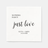 Nothing Fancy Just Love Wedding Serviette (Vorderseite)