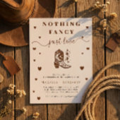 Nothing Fancy Just Love Western Rustic Wedding Einladung