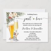 Nothing Fancy Just Love White Winter Wedding Einladung (Vorderseite)