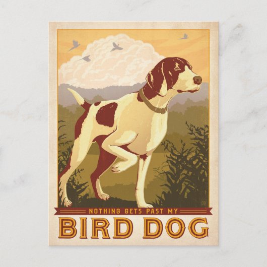 Nothing Gets Past My Bird Dog Postkarte (Vorderseite)