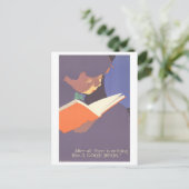 "Nothing like a Good Book" Vintage Poster Postkarte (Stehend Vorderseite)
