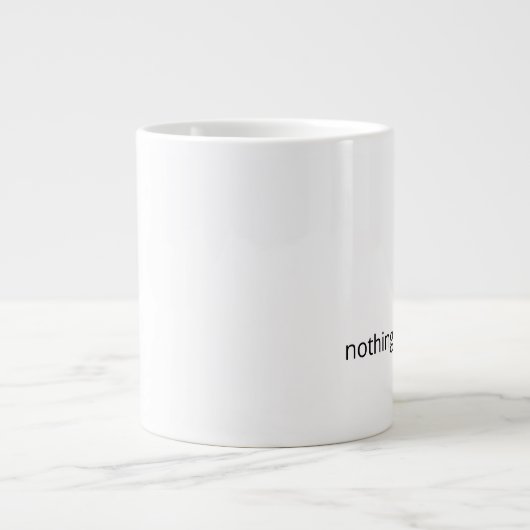 Nothing Needs Fixing – Minimal Support Coffee Jumbo-Tasse (Vorderseite)