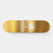 Nothing Personal Gold Deck Skateboard (Horizontal)