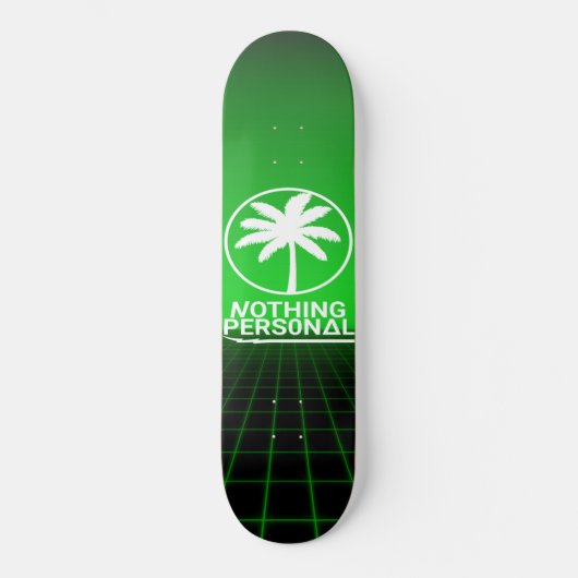 Nothing Personal Synthwave Gitter Skateboard (Vorderseite)
