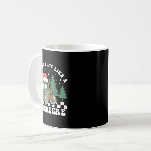 Nothing Runs Like A Reindeer Funny Christmas Famil Kaffeetasse (Vorderseite Links)