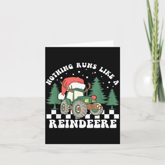 Nothing Runs Like A Reindeer Funny Christmas Famil Karte (Vorderseite)