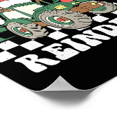 Nothing Runs Like A Reindeer Funny Christmas Famil Poster (Ecke)