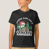 Nothing Runs Like A Reindeer Funny Christmas Famil T-Shirt (Vorderseite)