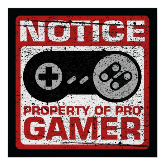Notice-Eigentum von ProGamer Poster (Vorderseite)