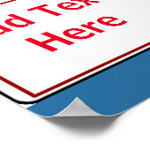 Notice sign, man face, add text, Sign Poster (Ecke)