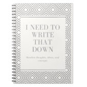 Notieren Sie Ihr Notebook Notizblock (Vorderseite)