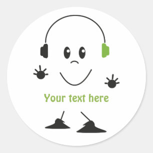 Notieren Sie sich die Sticker-Vorlage. Runder Aufkleber