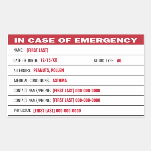 Notinformationen fügen Textaufkleber hinzu Rechteckiger Aufkleber (Vorderseite)