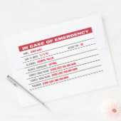 Notinformationen fügen Textaufkleber hinzu Rechteckiger Aufkleber (Umschlag)