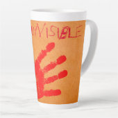 #NotInvisible Latte Tasse (Rechte Ecke)
