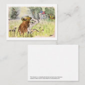 Notitzkarte für den Text "Wiese", "Small Art" Mitteilungskarte (Vorne/Hinten)