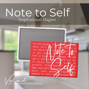 "Notiz an mich selbst" Inspirierender Magnet