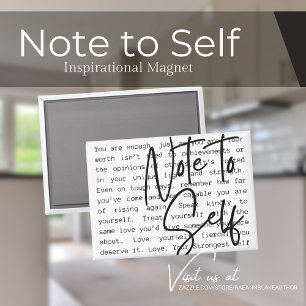 "Notiz an mich selbst" Inspirierender Magnet
