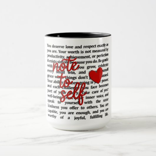 Notiz an mich selbst tasse (Zentrum)