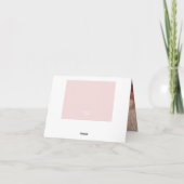 Notiz für das Baby Monogram Square (optionales Fot Dankeskarte (Rückseite)