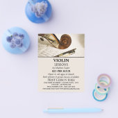 Notiz für Geige, Violinunterricht, Werbung Flyer (Einzeln)