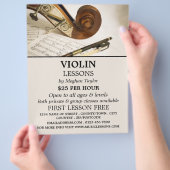 Notiz für Geige, Violinunterricht, Werbung Flyer (Hand)