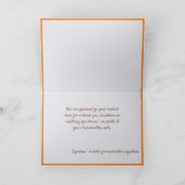 Notiz für glückliche Thanksgiving-Feiertage Karte (Innenseite)