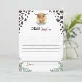 Notiz-Karte für Höhere Kuhzeit Dankeskarte (Stehend Vorderseite)