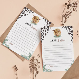 Notiz-Karte für Höhere Kuhzeit Dankeskarte