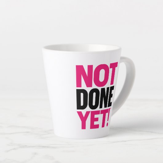 Notiz Noch nicht fertig Tasse (Rechte Ecke)