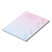Notiz Papier mit Kat-Paw-Printen Notizblock (Rotiert)