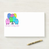 Notiz. Personalisierte Schafe und Garne Post-it Klebezettel (Auf Schreibtisch)