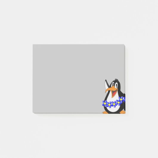 Notiz Post-it-Notizen, Sonnenblumen Pinguin Floral (Vorderseite)