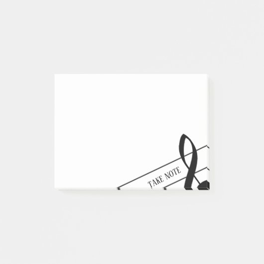 Notiz Treble Clef Post-It-Notizen (Vorderseite)