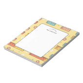 Notiz von Lehrer Lineal Buch Muster Notizblock (Rotiert)
