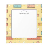 Notiz von Lehrer Lineal Buch Muster Notizblock (Vorderseite)