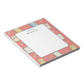 Notiz von Lehrer Orange Buch Muster Notizblock (angewinkelt)