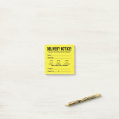 Notiz zum Lieferhinweis (Auf Schreibtisch)