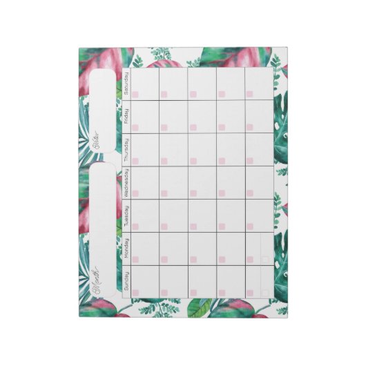 Notiz zum tropischen Folienkalender Notizblock (Rotiert)