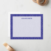 Notiz zum Violet-Damasket Mitteilungskarte (Vorderseite/Rückseite Beispiel)