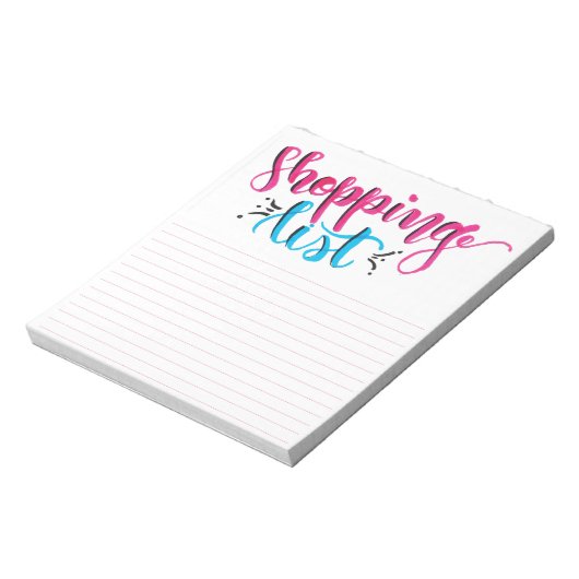 Notiz zur Einkaufsliste - handgezeichnete Pinselbr Notizblock (Rotiert)